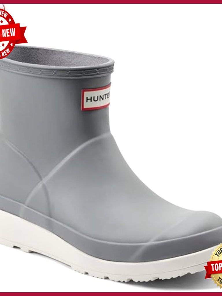 Hunter Play Short Rain Boot Women's Waterproof Pull-On Rubber Ankle Boots